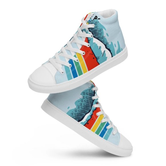 MUDPUPs More Beach Less Worry Converse High Tops | Stylish and Fun Summer Shoes - Picture 1 of 15